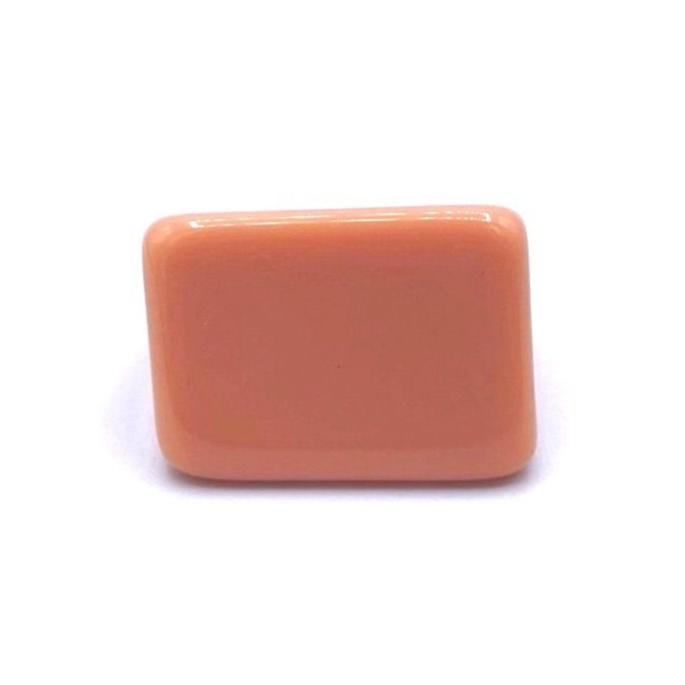Tan Beige Acrylic Geometric Rectangle Chunky Statement Ring Size 8 - Picture 4 of 8